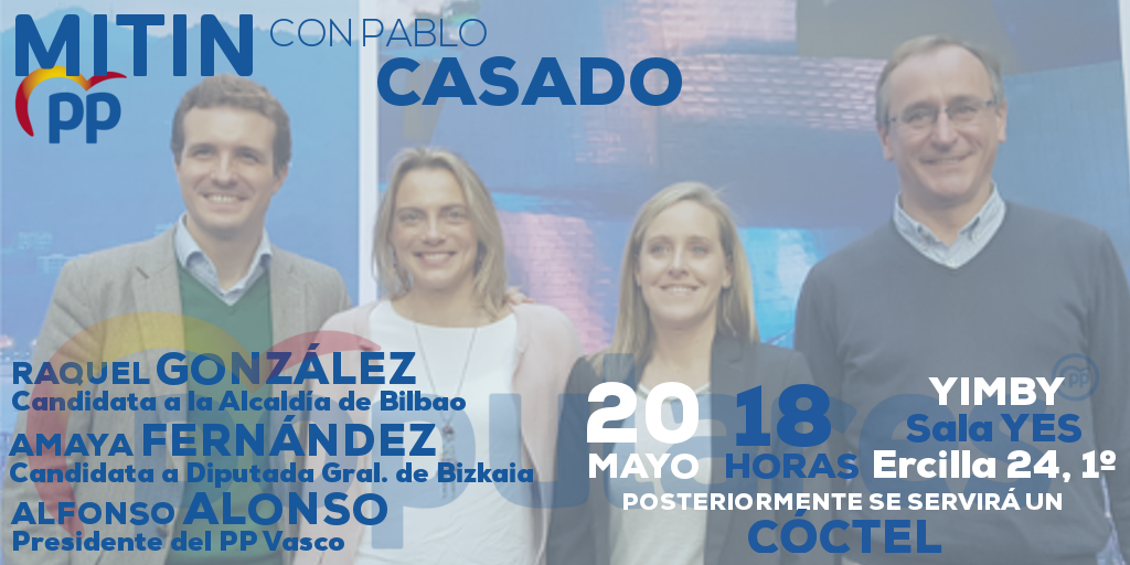Mitin de Pablo Casado en Bilbao