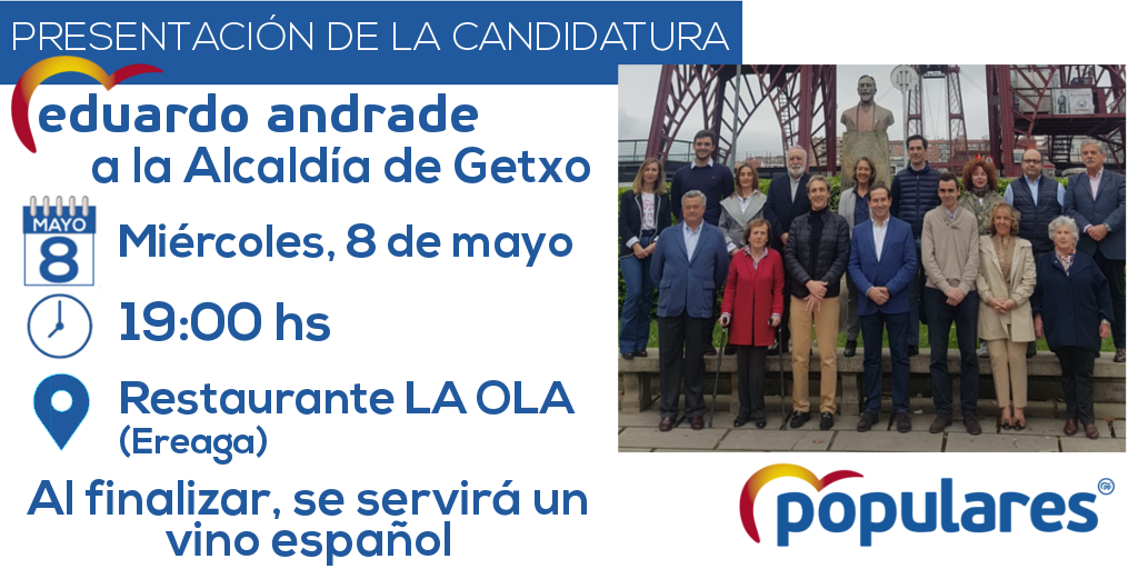 Presentación lista de candidatos para Getxo