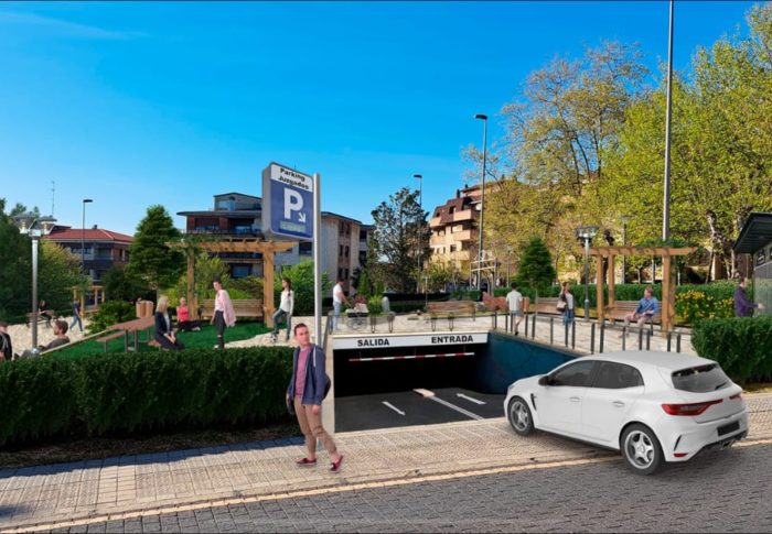 El PP de Getxo propone la conversión del parking de los juzgados de Algorta en un parking subterráneo con 320 plazas