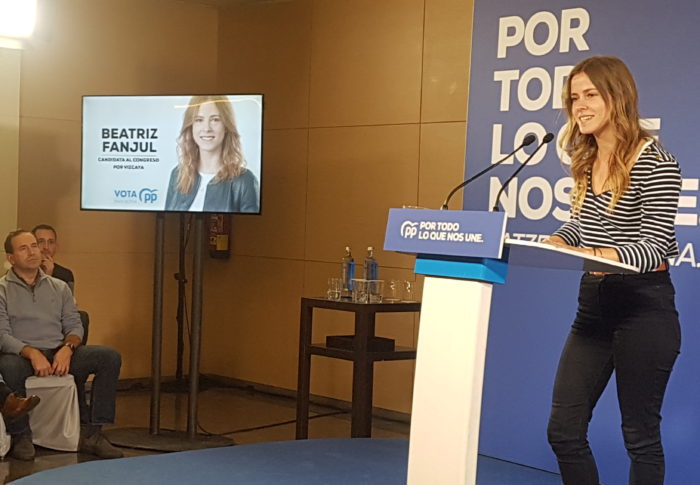El PP de Getxo apoya a Fanjul en el cierre de campaña en Vitoria