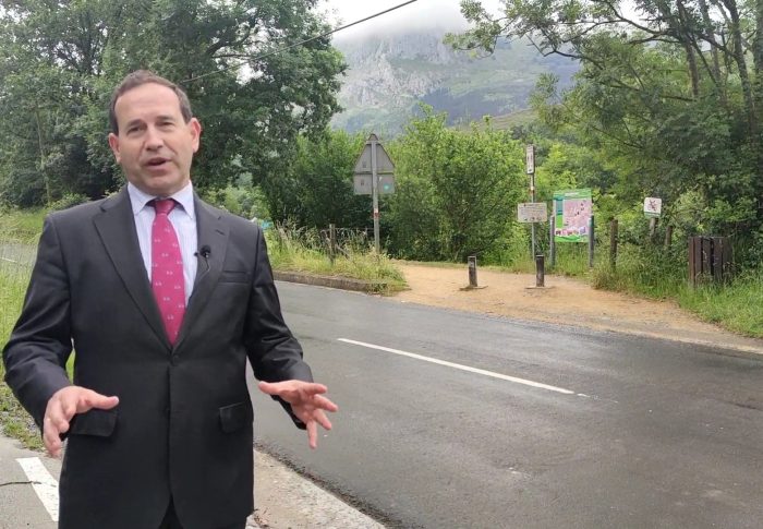 El PP propone levantar un puente peatonal y ciclable sobre la BI-4332 a su paso por la vía verde de Arrazola