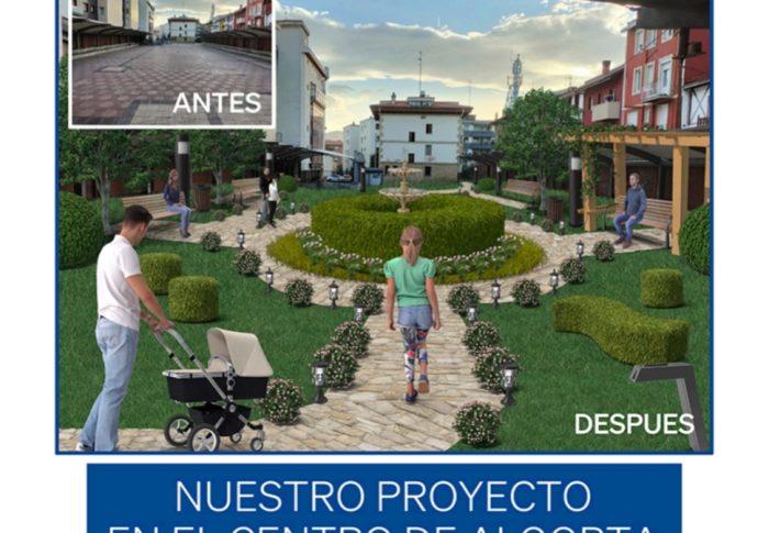 El PP de Getxo propone un proyecto de remodelación con un gran parque verde para la plaza Bihotz Alai de Algorta