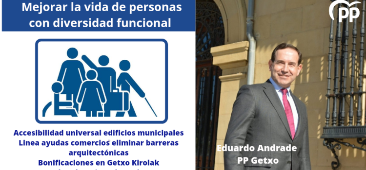 El PP de Getxo propone adoptar medidas concretas que mejoren la calidad de vida de las personas con diversidad funcional