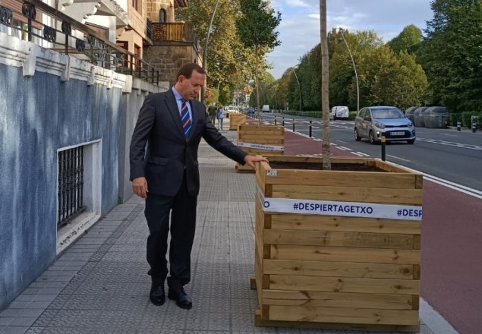 El PP de Getxo pide al Ayuntamiento que no coloque nuevamente las jardineras de Zugazarte