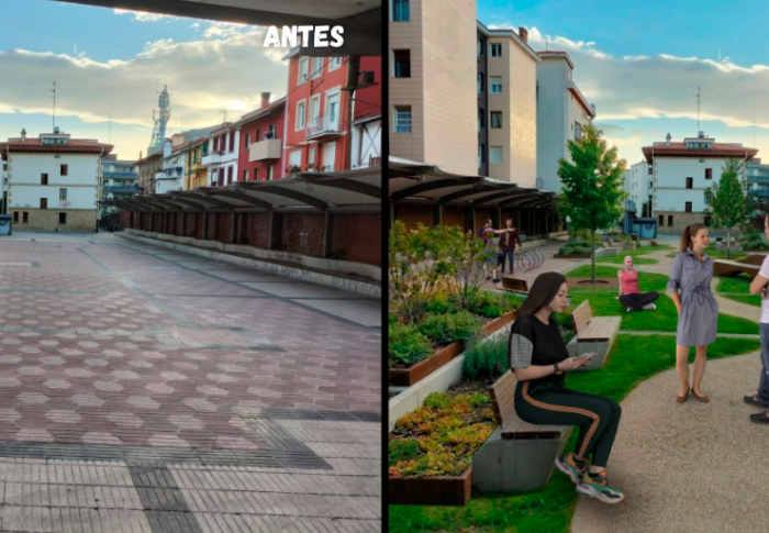 El PP de Getxo propone al Ayuntamiento recuperar la Plaza de “Biotz Alai” con una zona verde y refugio climático