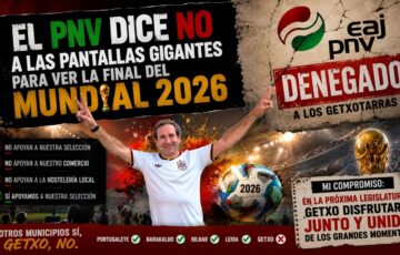 El PP de Getxo solicita instalar pantallas gigantes para seguir la final del Mundial de la Selección Española