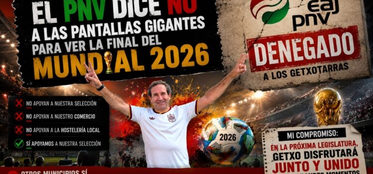 El PP de Getxo solicita instalar pantallas gigantes para seguir la final del Mundial de la Selección Española