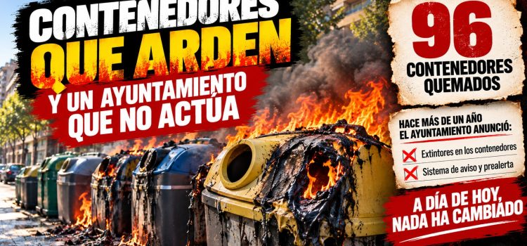 El PP de Getxo pide sustituir los contenedores actuales por otros resistentes al fuego ante la reiterada quema de los mismos